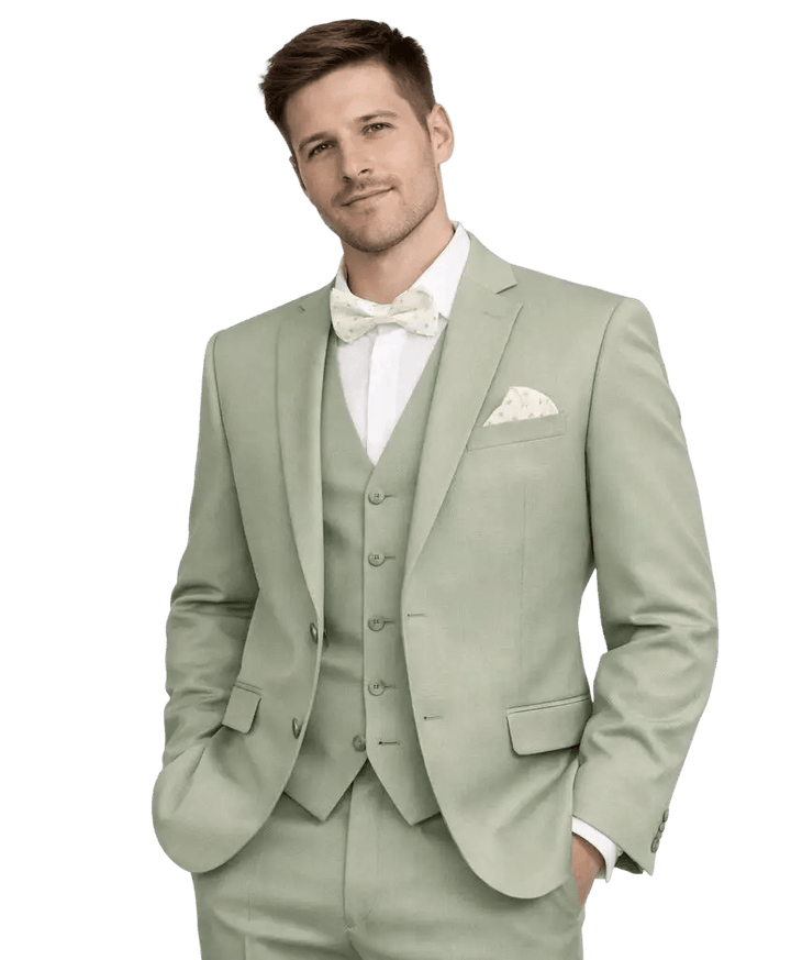 MONSIEUR HECTOR - Costumes 3 pièces - Modèle Louis, coloris tilleul - Lothaire