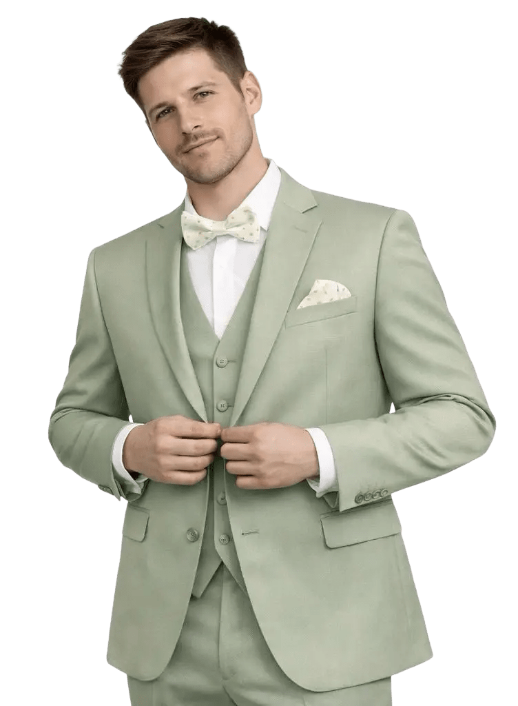 MONSIEUR HECTOR - Costumes 3 pièces - Modèle Louis, coloris tilleul - Lothaire