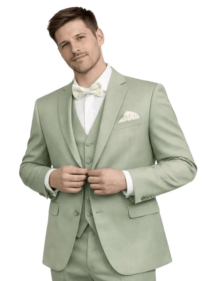 MONSIEUR HECTOR - Costumes 3 pièces - Modèle Louis, coloris tilleul - Lothaire