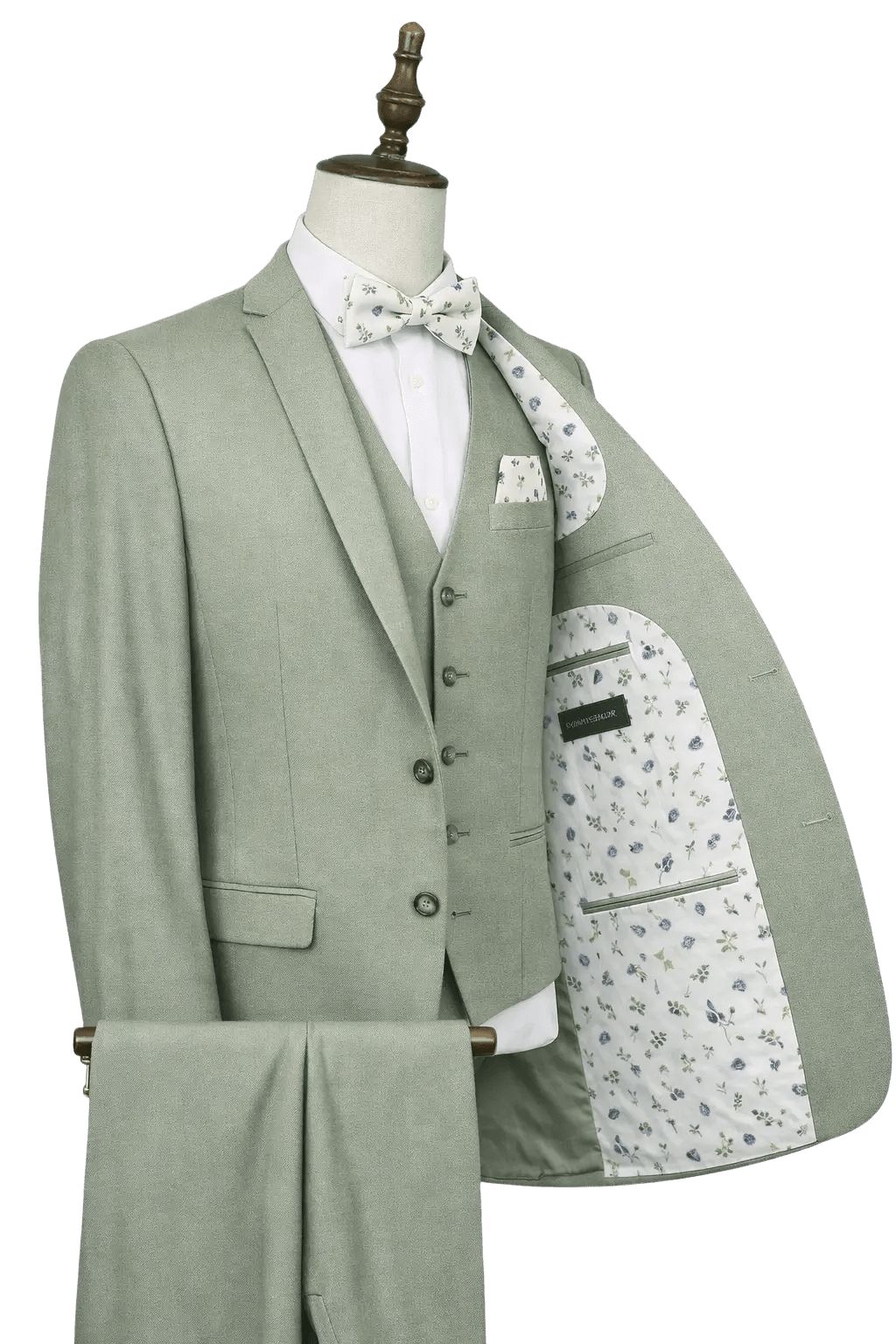 MONSIEUR HECTOR - Costumes 3 pièces - Modèle Louis, coloris tilleul - Lothaire