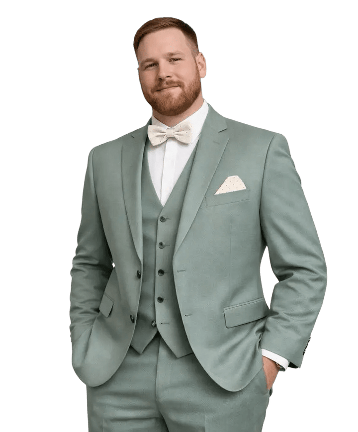 MONSIEUR HECTOR - Costumes 3 pièces - Modèle Louis, coloris tilleul - Lothaire