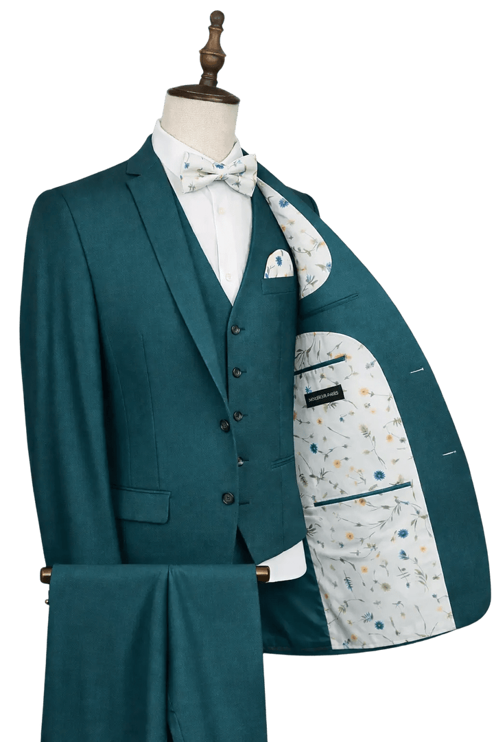 MONSIEUR HECTOR - Costumes 3 pièces - Modèle Louis, coloris vert - Lothaire