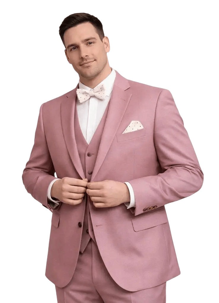 MONSIEUR HECTOR - Costumes 3 pièces - Modèle Louis, coloris vieux rose - Lothaire