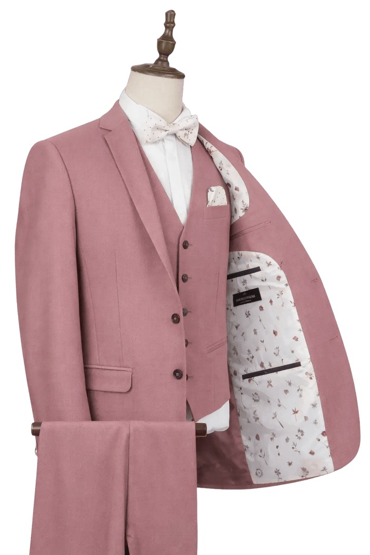 MONSIEUR HECTOR - Costumes 3 pièces - Modèle Louis, coloris vieux rose - Lothaire