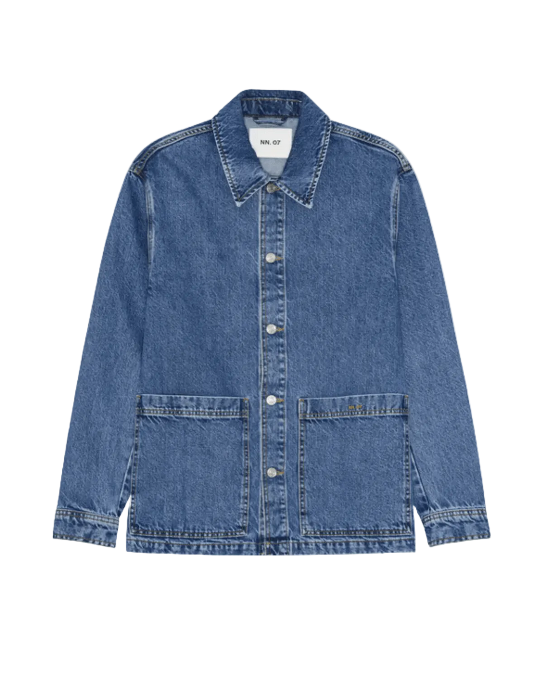 NN. 07 - Blaze Rigid organic cotton Overshirt Bleu - Lothaire