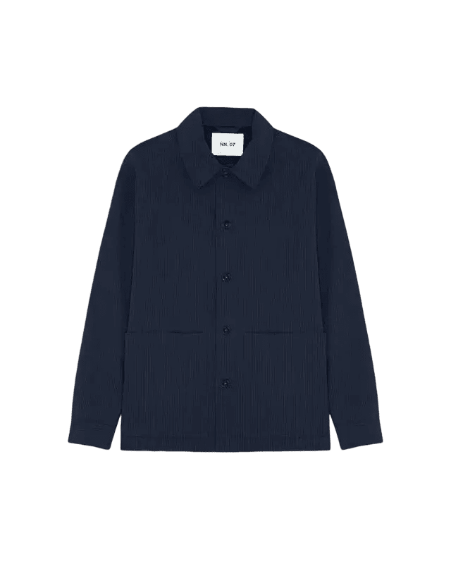 NN. 07 - Blaze Surchemise en seersucker Bleu marine - Lothaire
