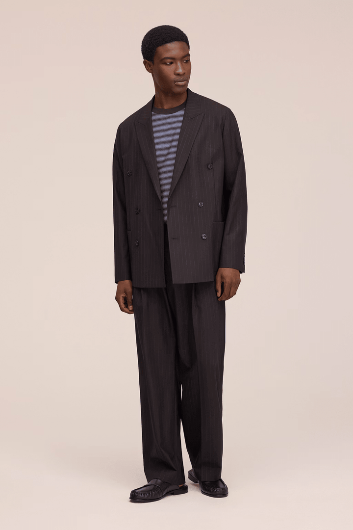 NN. 07 - Blazer croisé Jordin Brown Stripe - Lothaire