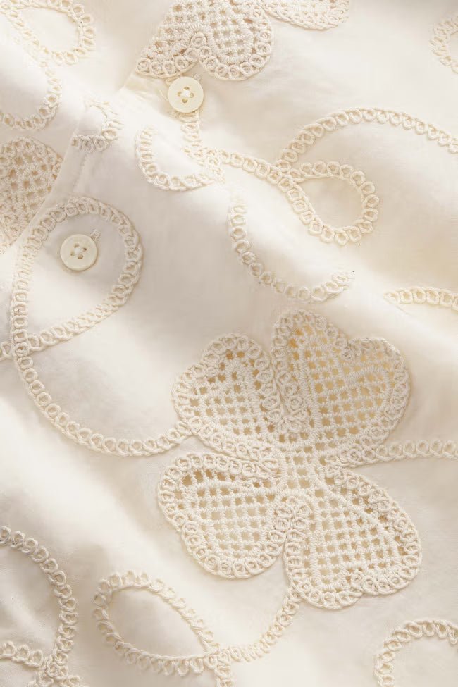 NN. 07 - Chemise Ben brodée Ivoire - Lothaire