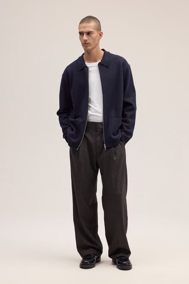 NN. 07 - Jonas Boiled Merino Wool Hybrid Bleu marine - Lothaire