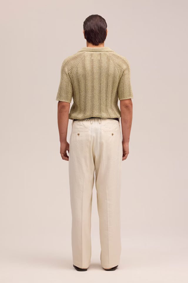 NN. 07 - Kay Pantalon en lin mélangé à coupe décontractée Ivoire - Lothaire