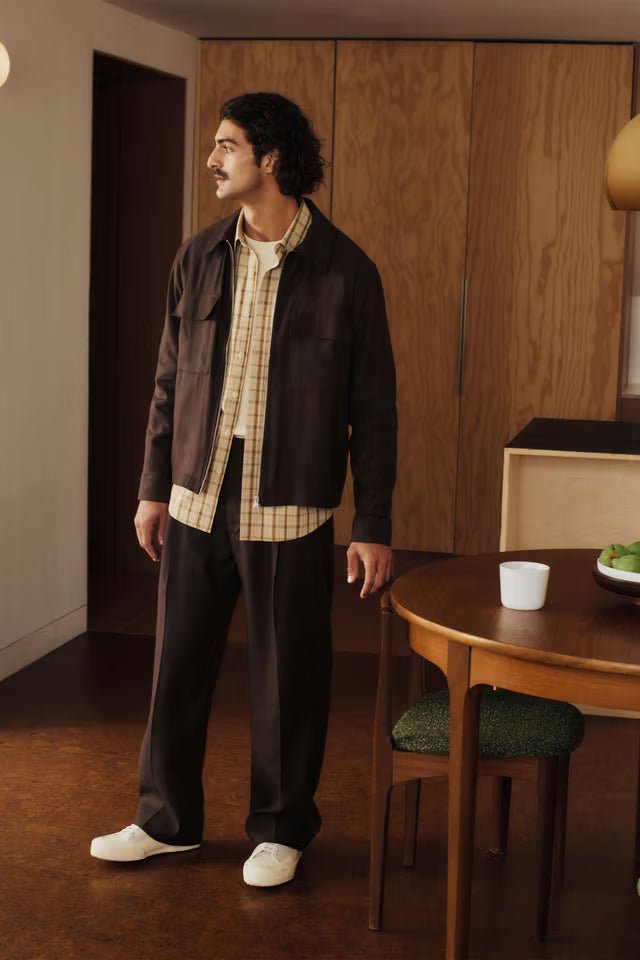 NN. 07 - Kay Pantalon en lin mélangé à coupe décontractée Marron profond - Lothaire