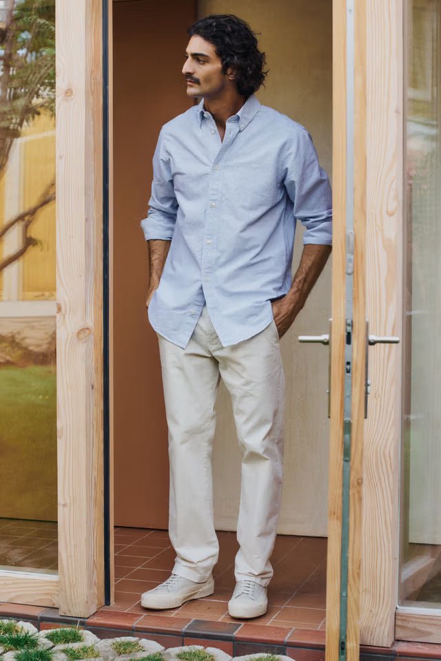 NN. 07 - Pantalon Aden Chino coupe droite classique Ivoire - Lothaire