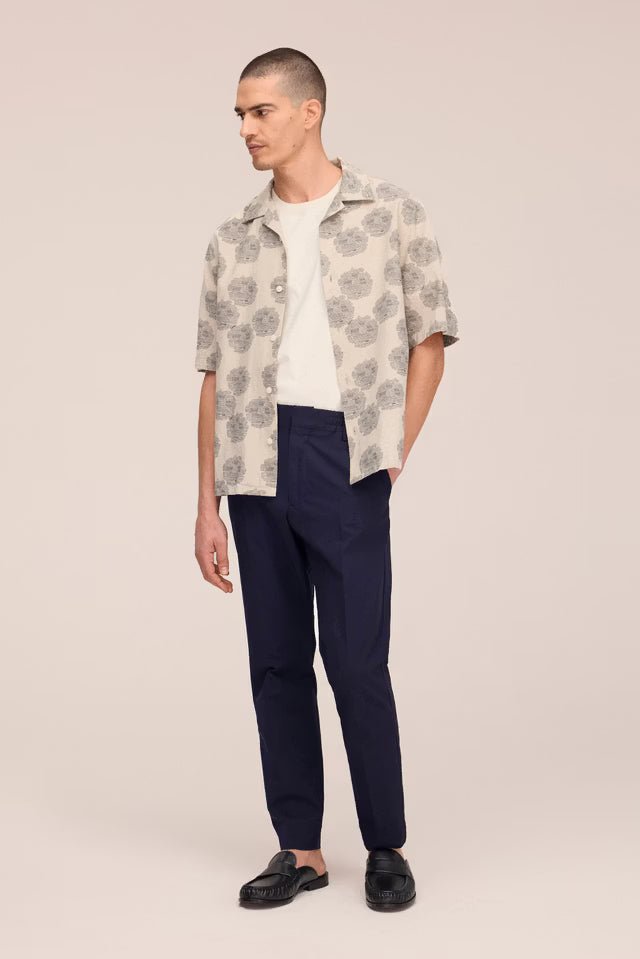 NN. 07 - Pantalon Billie Seersucker Bleu Marine - Lothaire