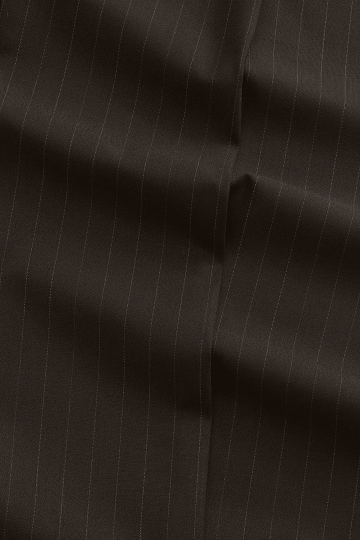 NN. 07 - Pantalon Kay ample en mélange de laine Brown Stripe - Lothaire
