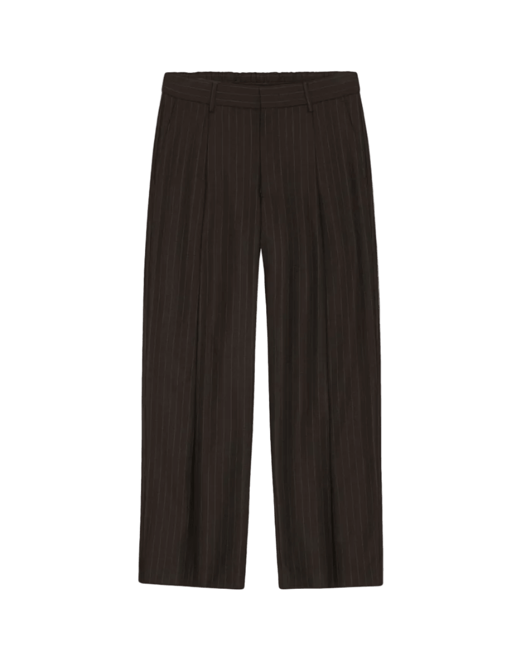 NN. 07 - Pantalon Kay ample en mélange de laine Brown Stripe - Lothaire