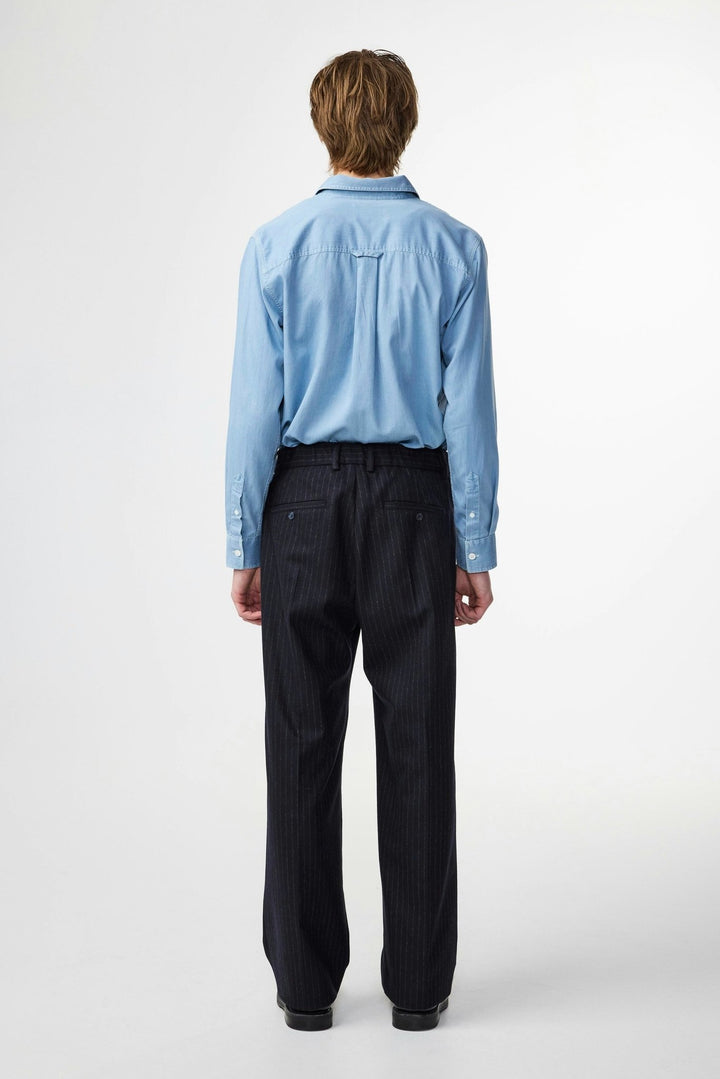 NN. 07 - Pantalons Kay Relaxed Fit Wool Blend Pant Bleu foncé - Lothaire