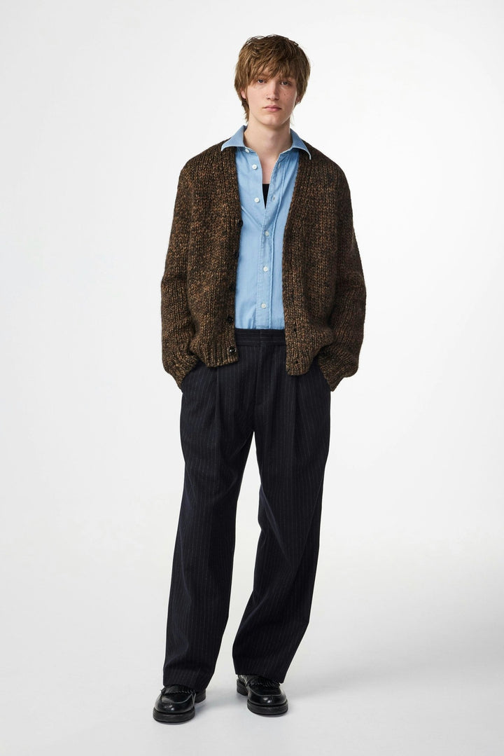 NN. 07 - Pantalons Kay Relaxed Fit Wool Blend Pant Bleu foncé - Lothaire