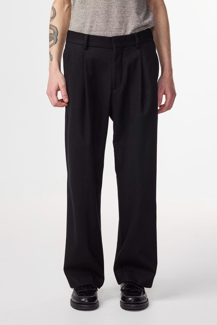NN. 07 - Pantalons Kay Relaxed Fit Wool Blend Pant Noire - Lothaire