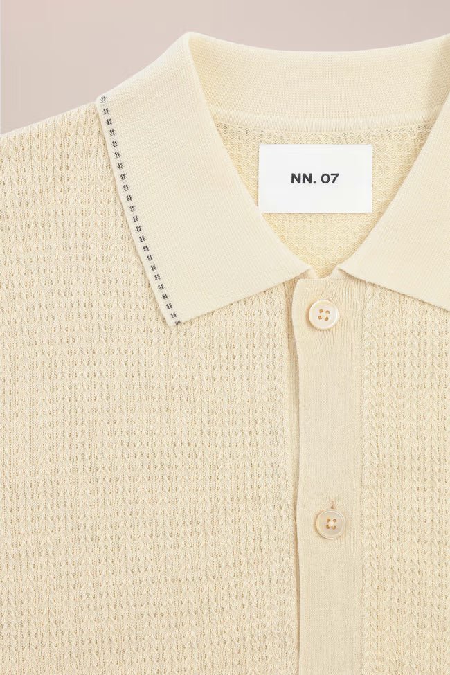 NN. 07 - Polo Nalo à coutures texturées Ivoire - Lothaire