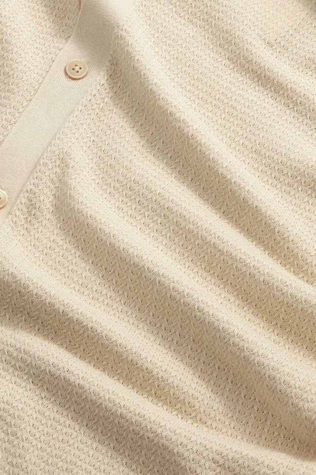 NN. 07 - Polo Nalo à coutures texturées Ivoire - Lothaire