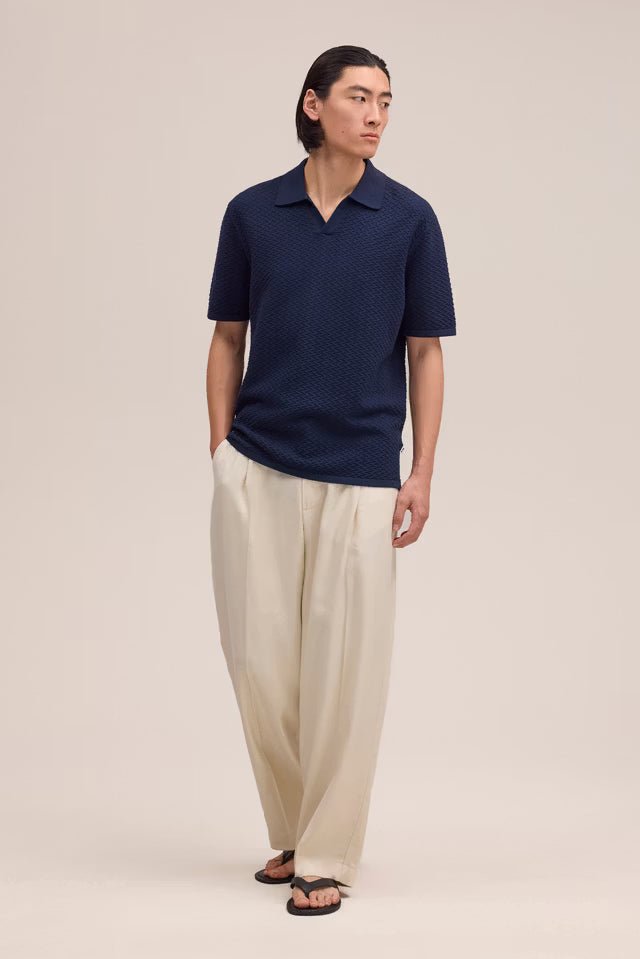 NN. 07 - Polo Paul à Coutures texturées Bleu marine - Lothaire