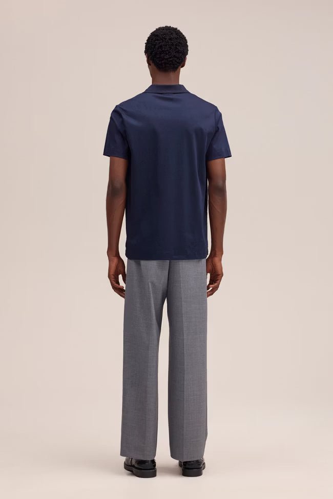 NN. 07 - Polo Paul en coton biologique à col ouvert Bleu marine - Lothaire