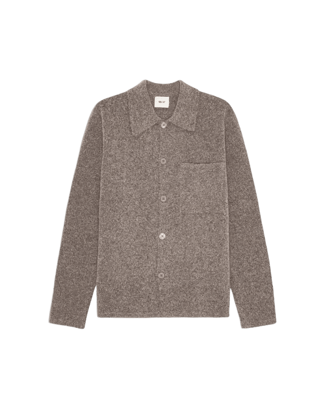 NN. 07 - Pull Jonas en fil bouclé Marron clair chiné - Lothaire
