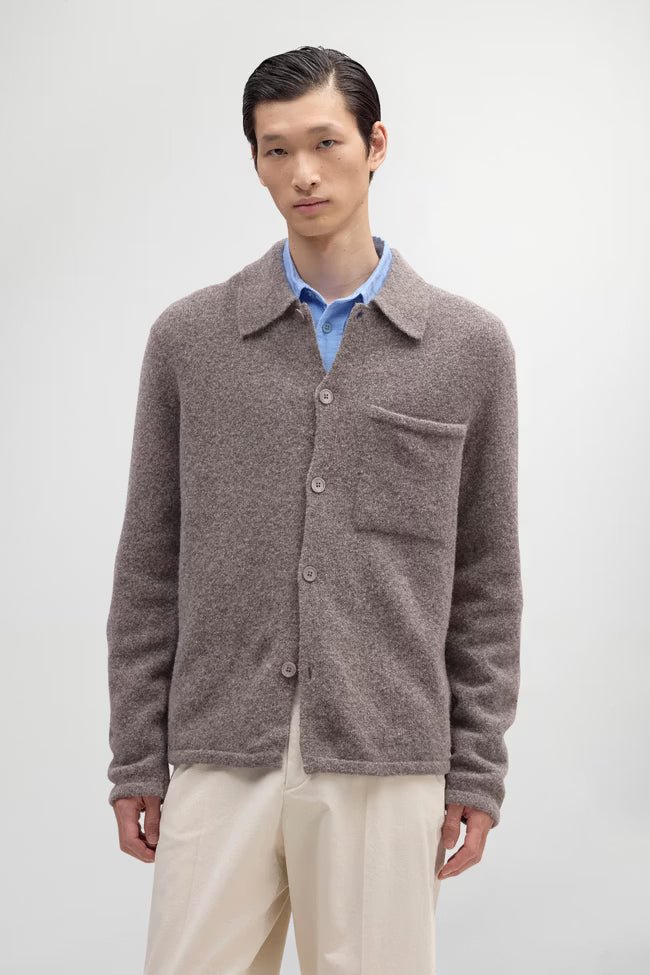 NN. 07 - Pull Jonas en fil bouclé Marron clair chiné - Lothaire