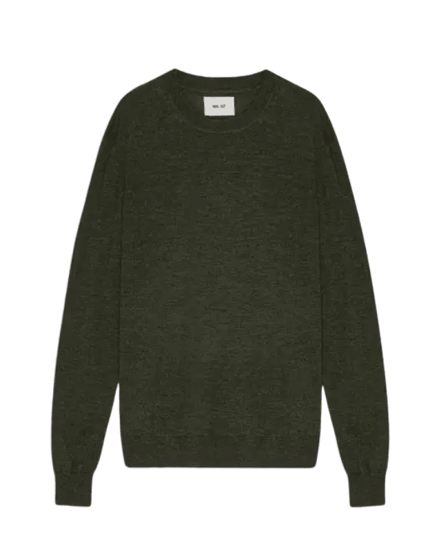 NN. 07 - Pull Ted en laine mérinos Vert militaire - Lothaire