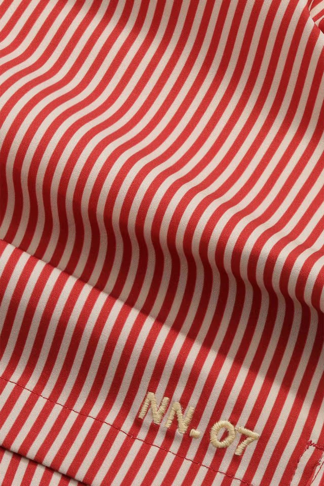 NN. 07 - Short de bain à cordon Vacances Bande Rouge - Lothaire