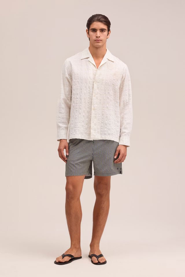 NN. 07 - Short de Bain Holiday Rayé Bleu Marine - Lothaire
