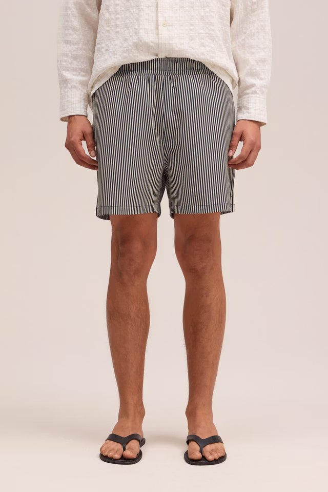 NN. 07 - Short de Bain Holiday Rayé Bleu Marine - Lothaire