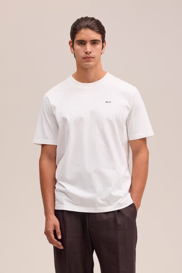 NN. 07 - T-shirt Adam Logo en Coton Pima Blanc - Lothaire