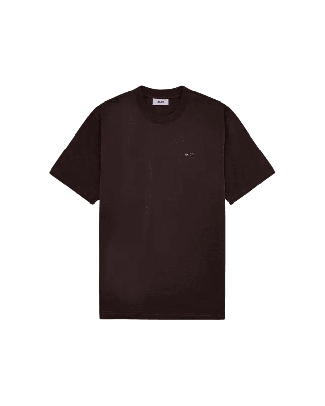 NN. 07 - T-shirt Adam Logo en Coton Pima Bordeaux Prune - Lothaire