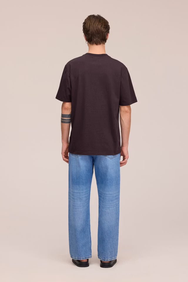NN. 07 - T-shirt Adam Logo en Coton Pima Bordeaux Prune - Lothaire