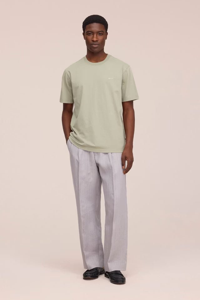 NN. 07 - T-shirt Adam Logo en Coton Pima Vert Sauge - Lothaire
