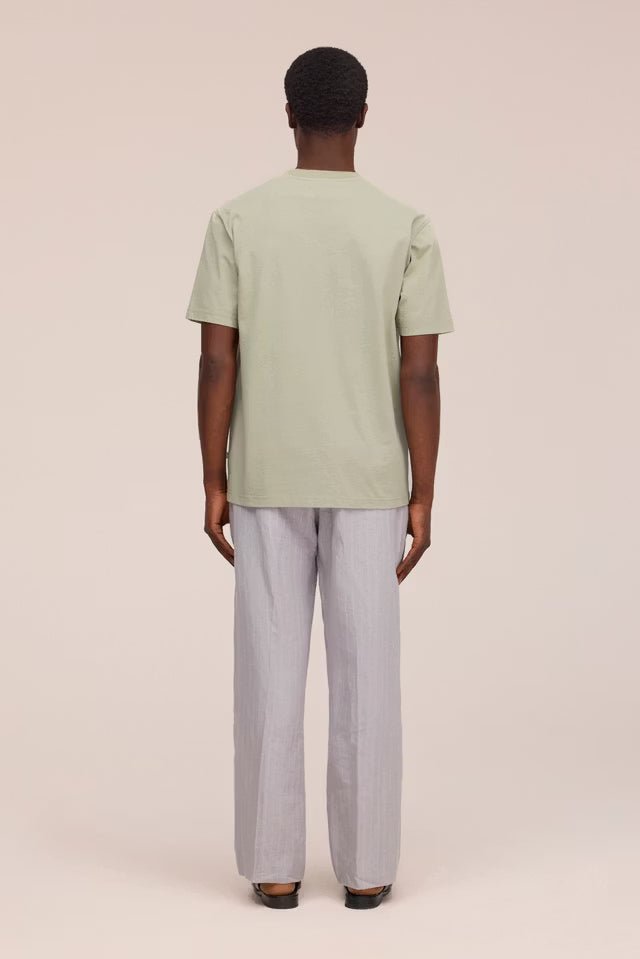 NN. 07 - T-shirt Adam Logo en Coton Pima Vert Sauge - Lothaire