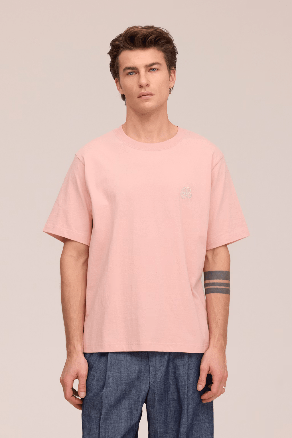 NN. 07 - T-Shirt bordé Jett Rose Dust - Lothaire