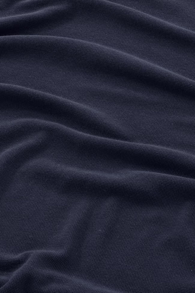 NN. 07 - T-shirt Clive en maille gaufrée Bleu marine - Lothaire