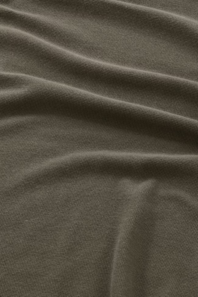 NN. 07 - T-shirt Clive en maille gaufrée Vert olive - Lothaire