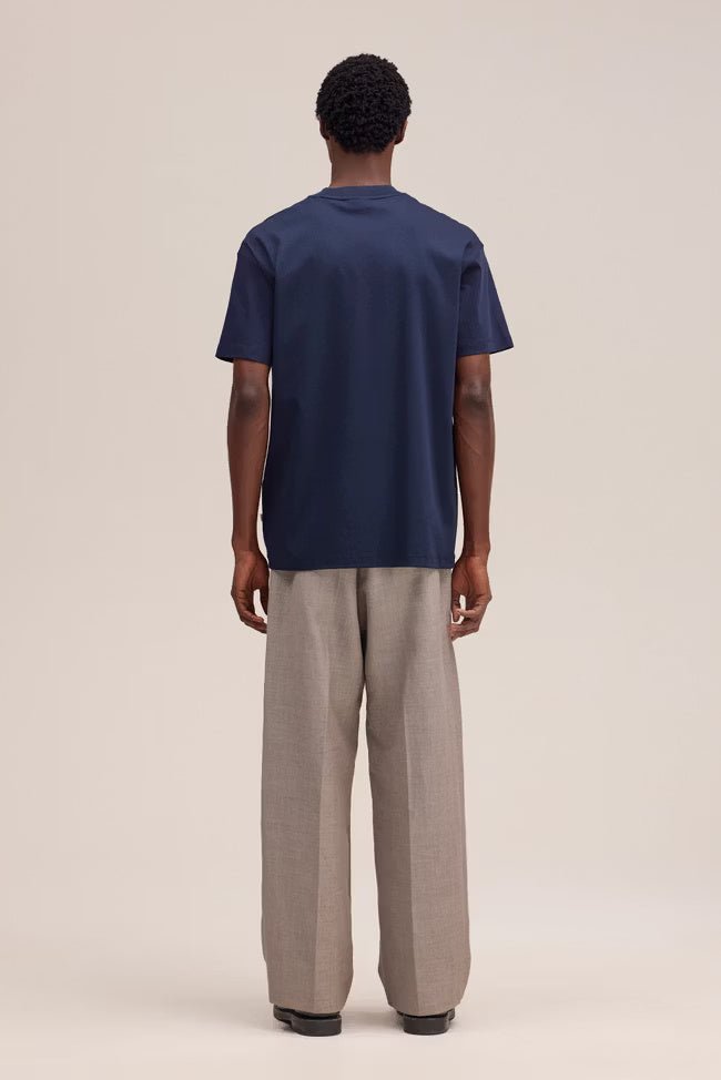 NN. 07 - T-shirt Lionel en coton mercerisé Bleu marine - Lothaire