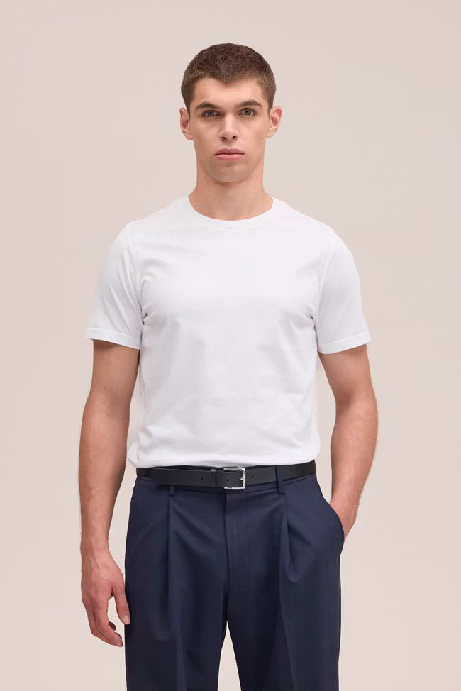 NN. 07 - T-shirt Percy en coton biologique coupe ajustée Blanc - Lothaire