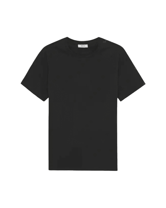 NN. 07 - T-shirt Percy en coton biologique coupe ajustée Noir - Lothaire