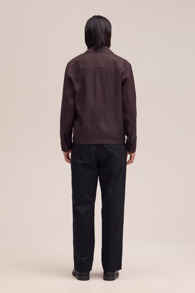 NN. 07 - Veste hybride Alban en lin et viscose Marron profond - Lothaire