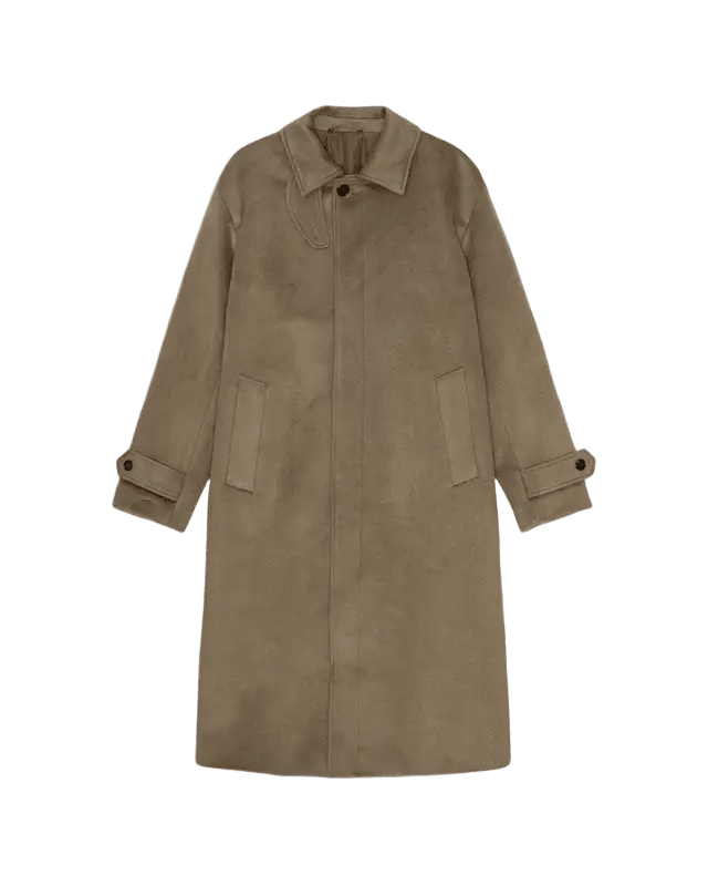 NN.07 - Manteau Gibson en Laine Mélangée Terre Cuite Marron - Lothaire