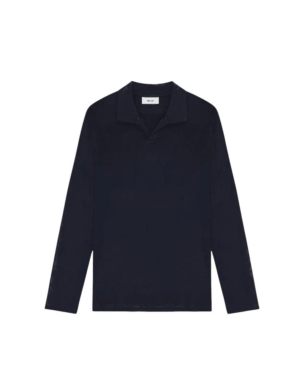NN.07 - Polo Paul à col ouvert en coton biologique Bleu marine - Lothaire