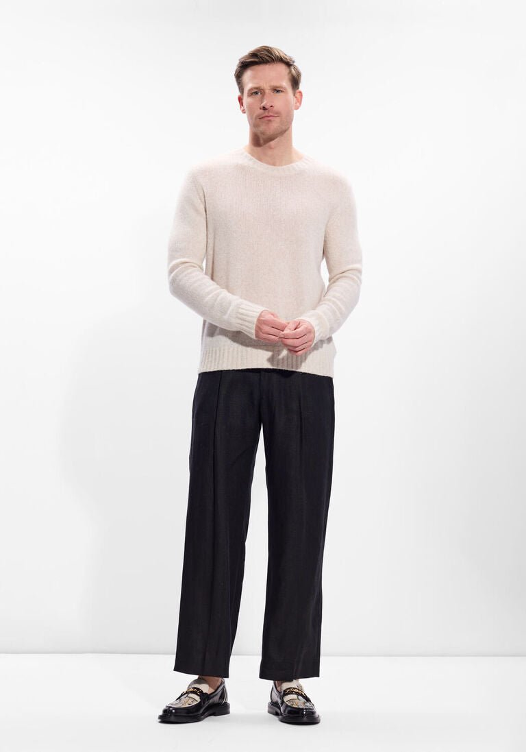 NN.07 - Pull Lee 6598 en maille Ivoire - Lothaire