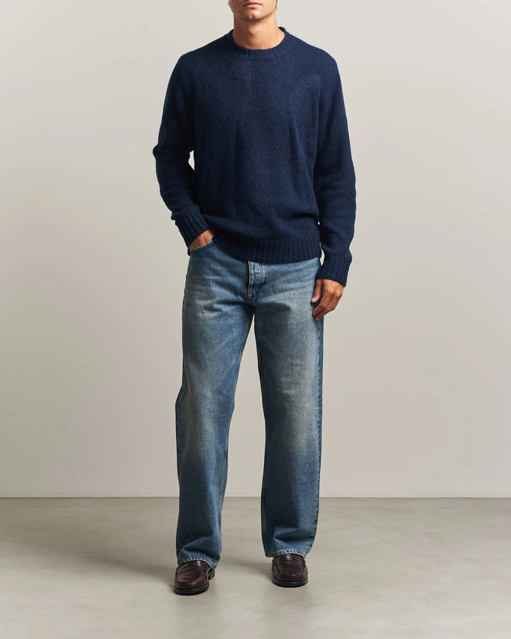 NN.07 - Pull Lee en laine mélangée Bleu marine - Lothaire