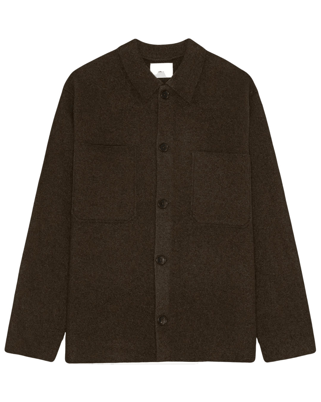 NN.07 - Surchemise Jonas 6398 en laine mérinos bouillie Marron foncé - Lothaire