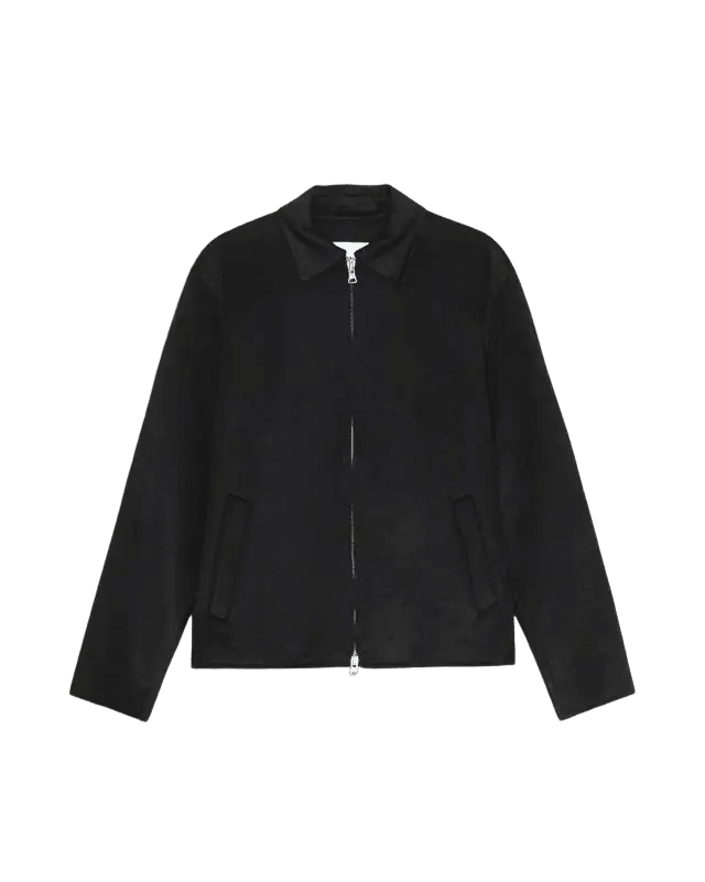 NN.07 - Veste Arlo en Mélange de Laine Brossée Noire - Lothaire